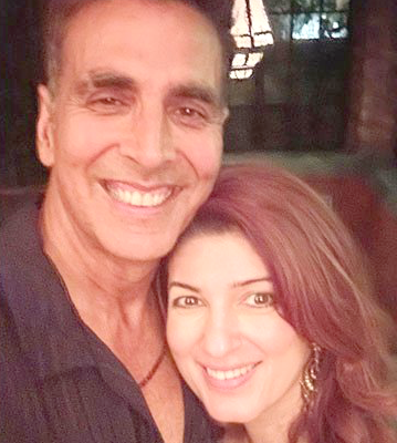 Twinkle shares a selfie from their date night with husband Akshay.