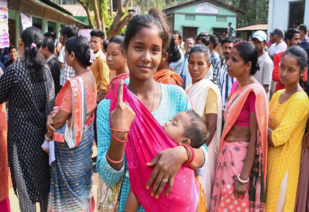 Assam achieves a 77.35 percent voter turnout