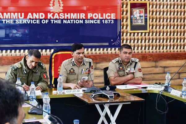 Kashmir Police examines Amarnath Yatra security measures in advance.