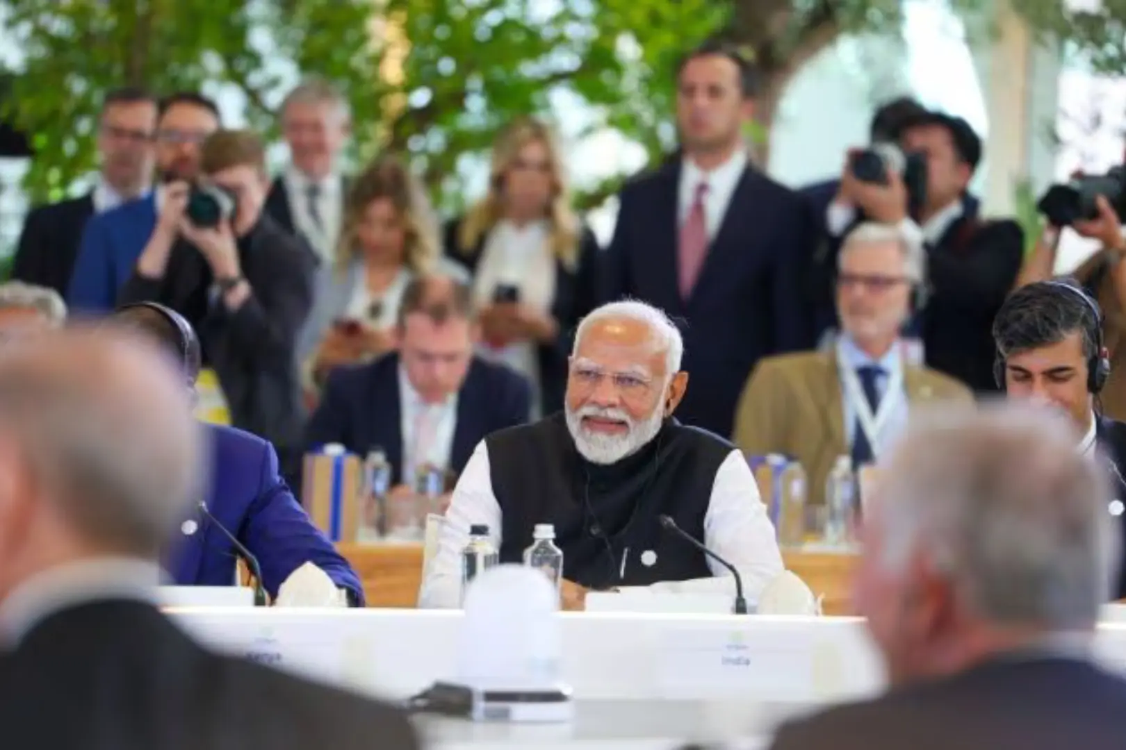 pm modi attends the g7 summit in Italy.