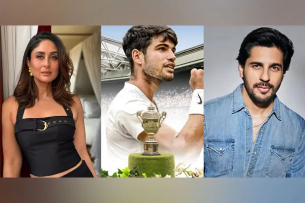 From Sidharth Malhotra to Kareena Kapoor, celebrities congratulate Carlos Alcaraz on his victory at Wimbledon.