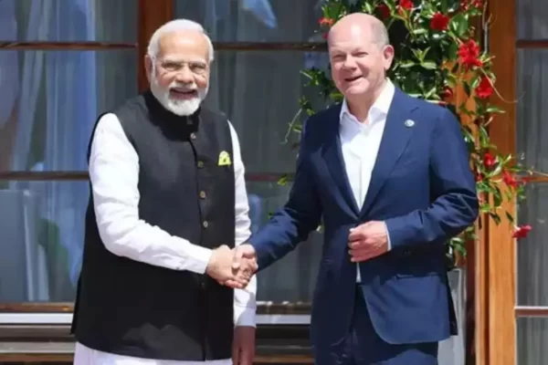 prime minister narendra modi and german chancellor olaf scholz meet in delhi.