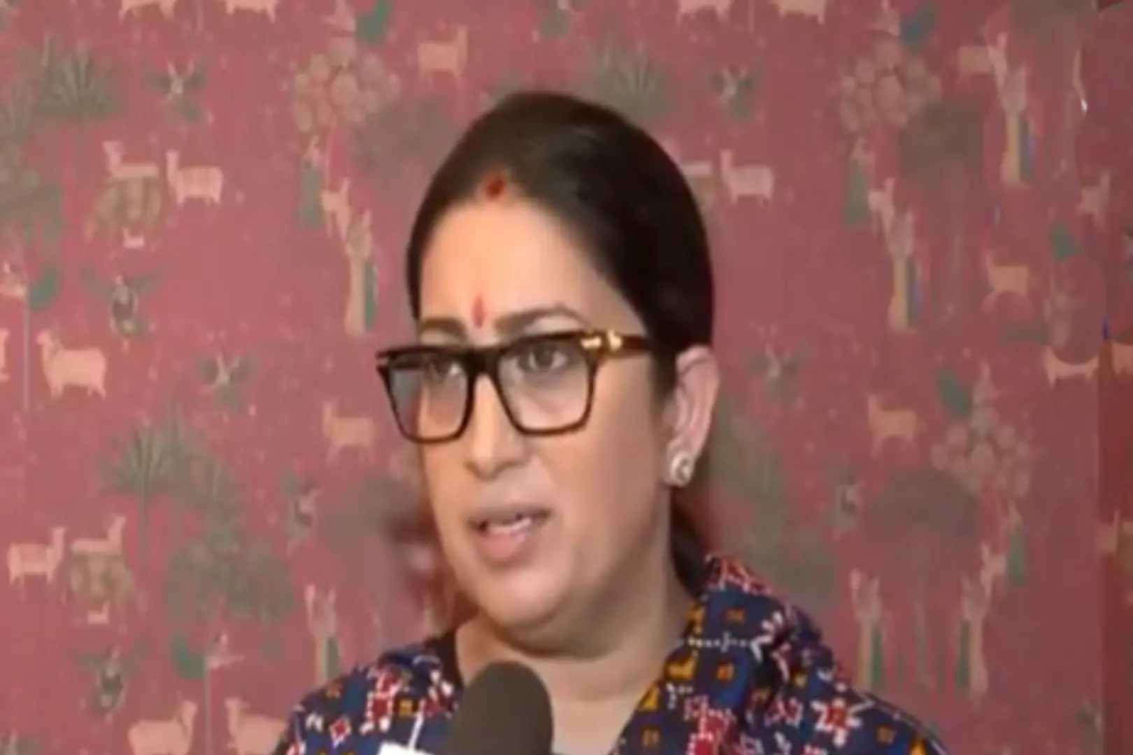 smriti irani of the bjp criticizes the purported remarks made about women by leaders