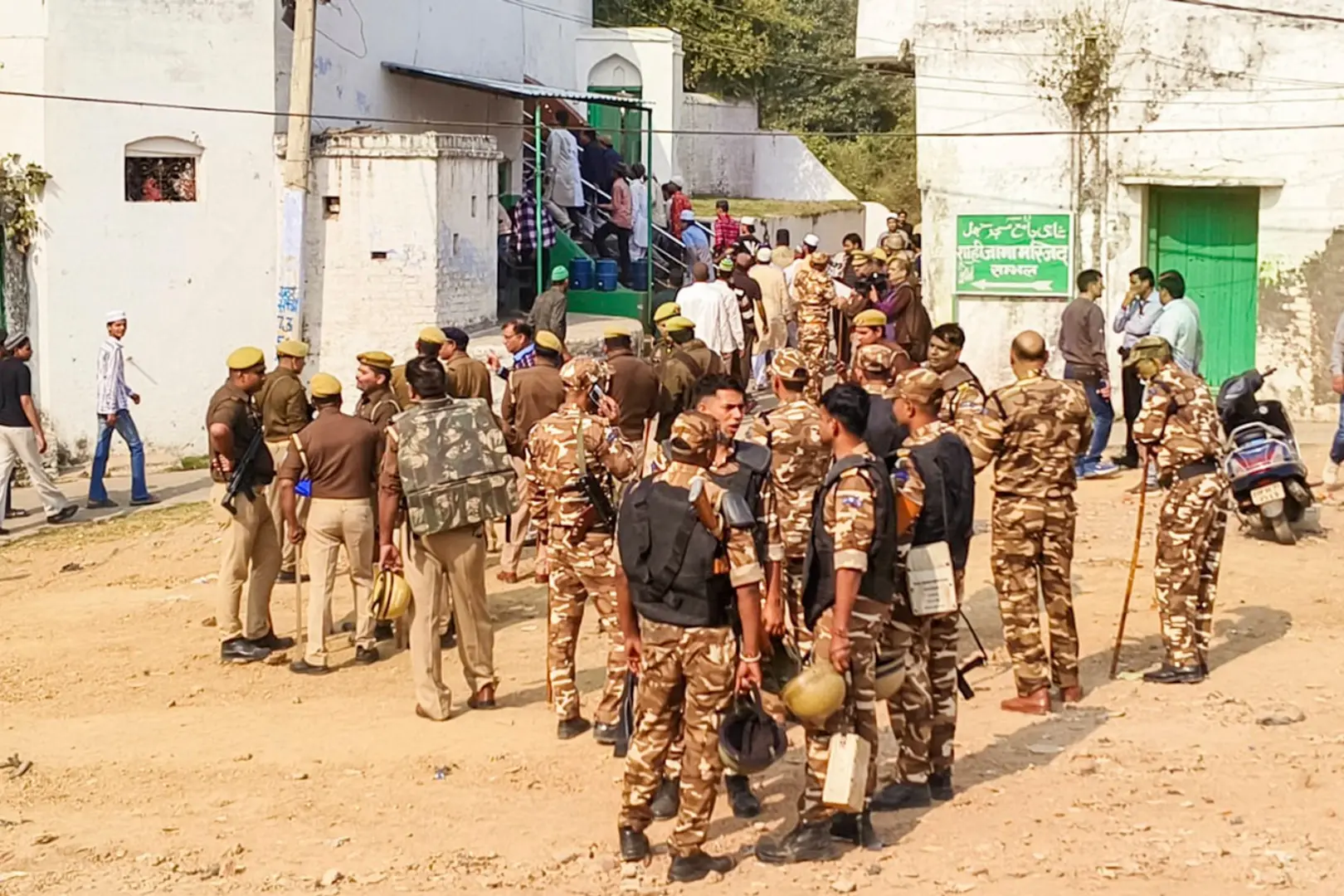 up: after a violent stone-pelting incident, the sambhal market reopened.