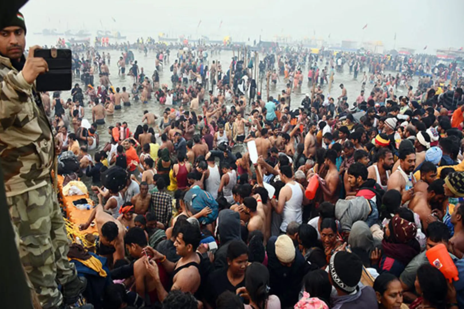 mahakumbh: today, more than 5.51 million worshippers bathe in the sacred water of sangam