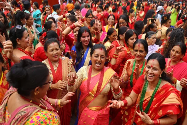 Nepali Hindu women celebrate “Teej”, experiencing pain and worry nepali hindu women