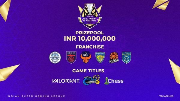 🎮 India’s First Franchise-Based Indian Super Gaming League (ISGL) Announced With 8 City Teams