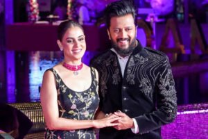 genelia, riteish get emotional at raja shivaji launch