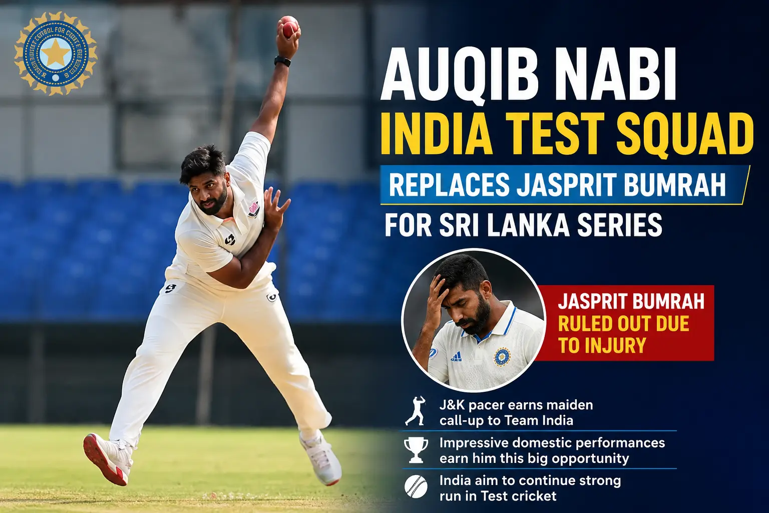 auqib nabi india test squad