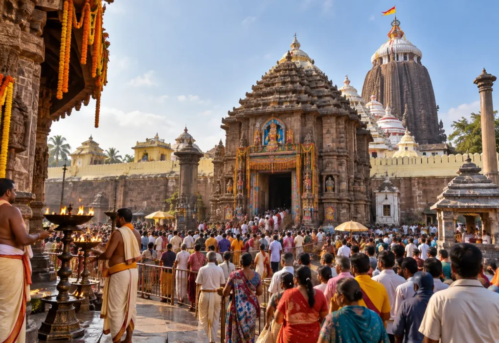 puri jagannath temple sees devotee rush on ekadashi