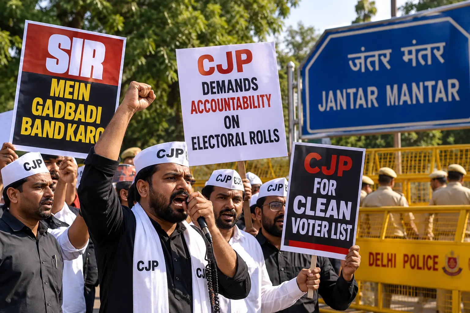 cjp urges peace during jantar mantar 2.0 protest